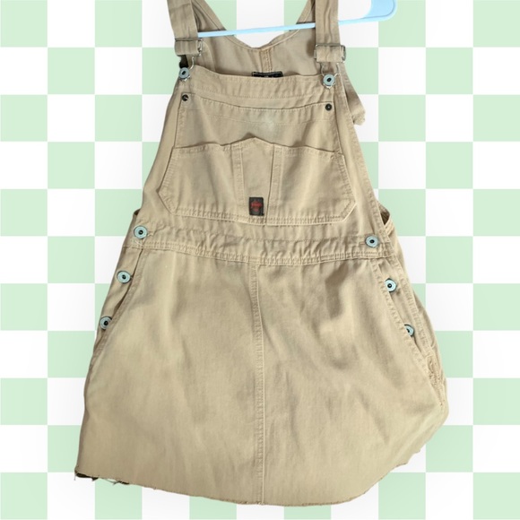 For Joseph Khaki Denim Overall Dress - Picture 1 of 4